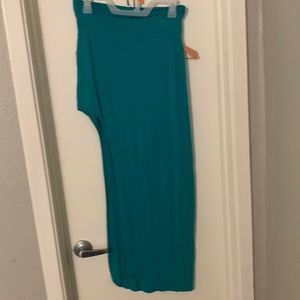 Green Maxi skirt with split